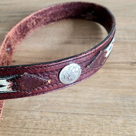 Wrangler handcrafted in Mexico Genuine top grain leather Western belt. - Picture 5 of 10